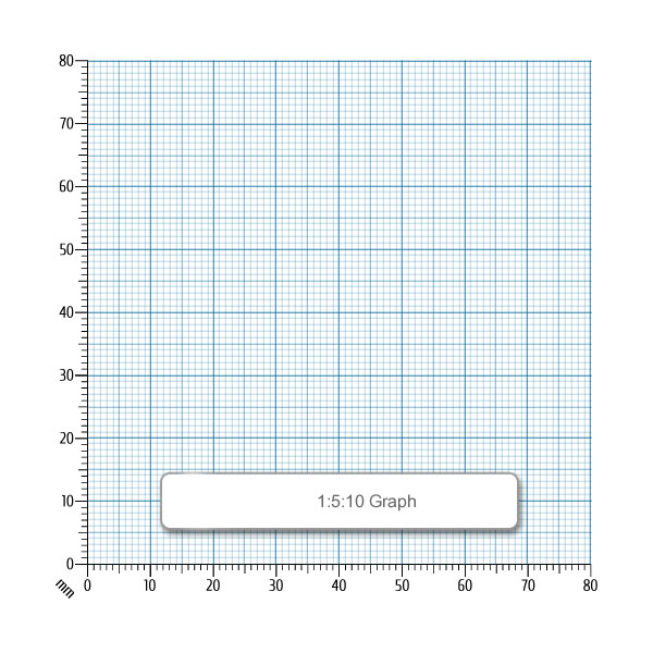 Silvine Graph Pad A4 1-5-10mm 90gsm 50 Sheets