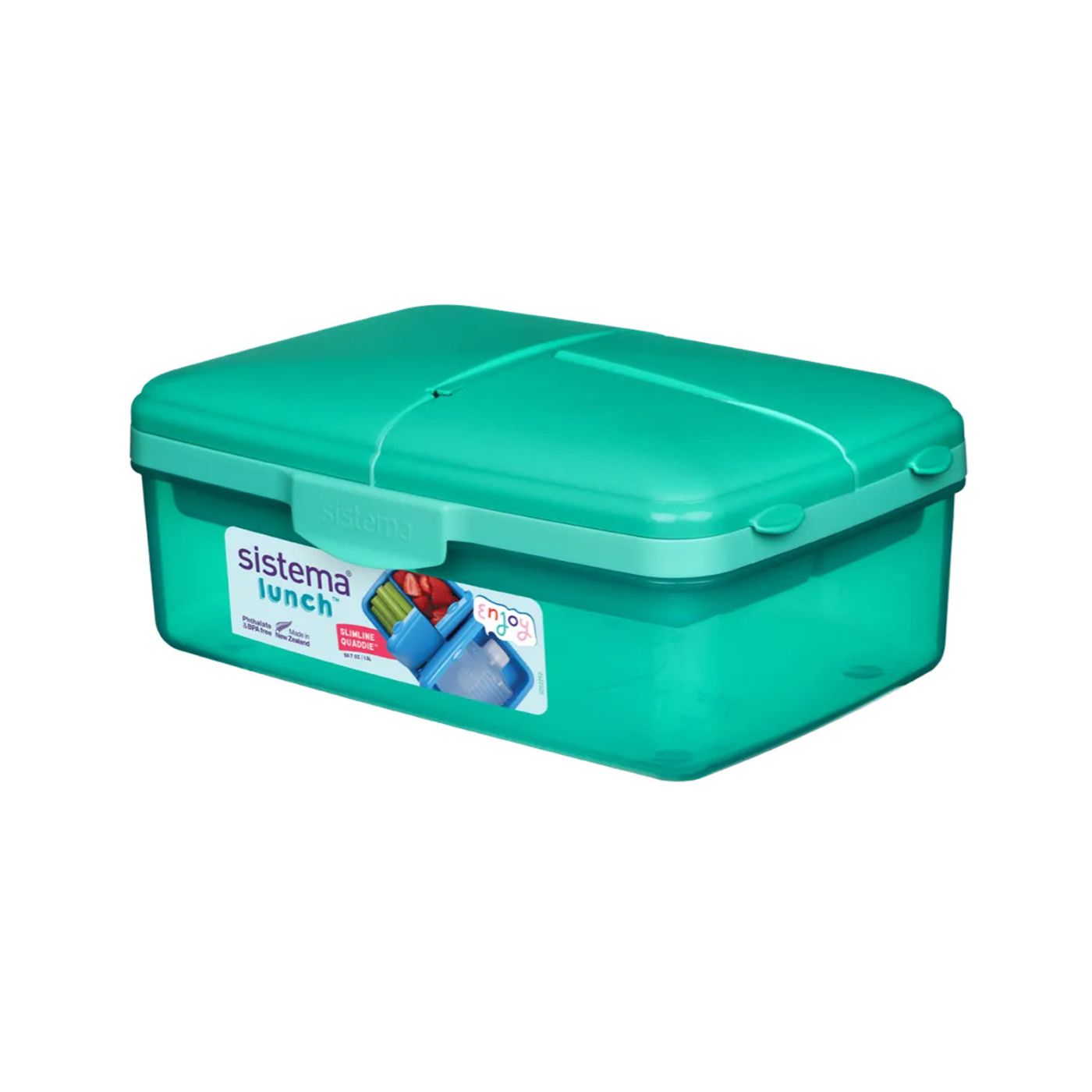 Sistema Lunch Box with Bottle Multi-Compartment 1.5L Teal