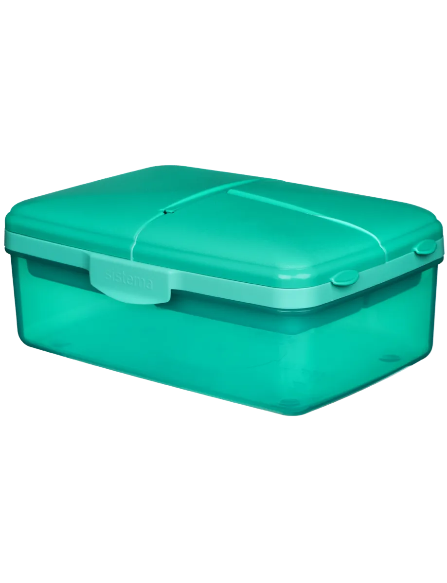 Sistema Lunch Box with Bottle Multi-Compartment 1.5L Teal