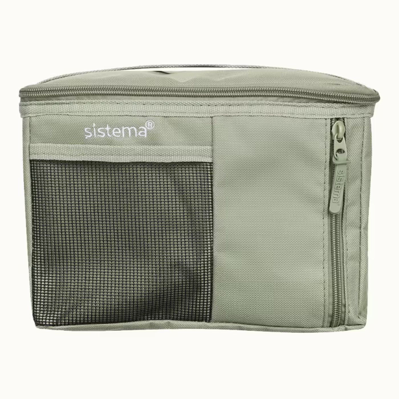 Sistema Mega Fold Up Insulated Lunch Bag To Go Sage Green