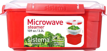 Sistema Steamer Microwave Large 3.2L Red