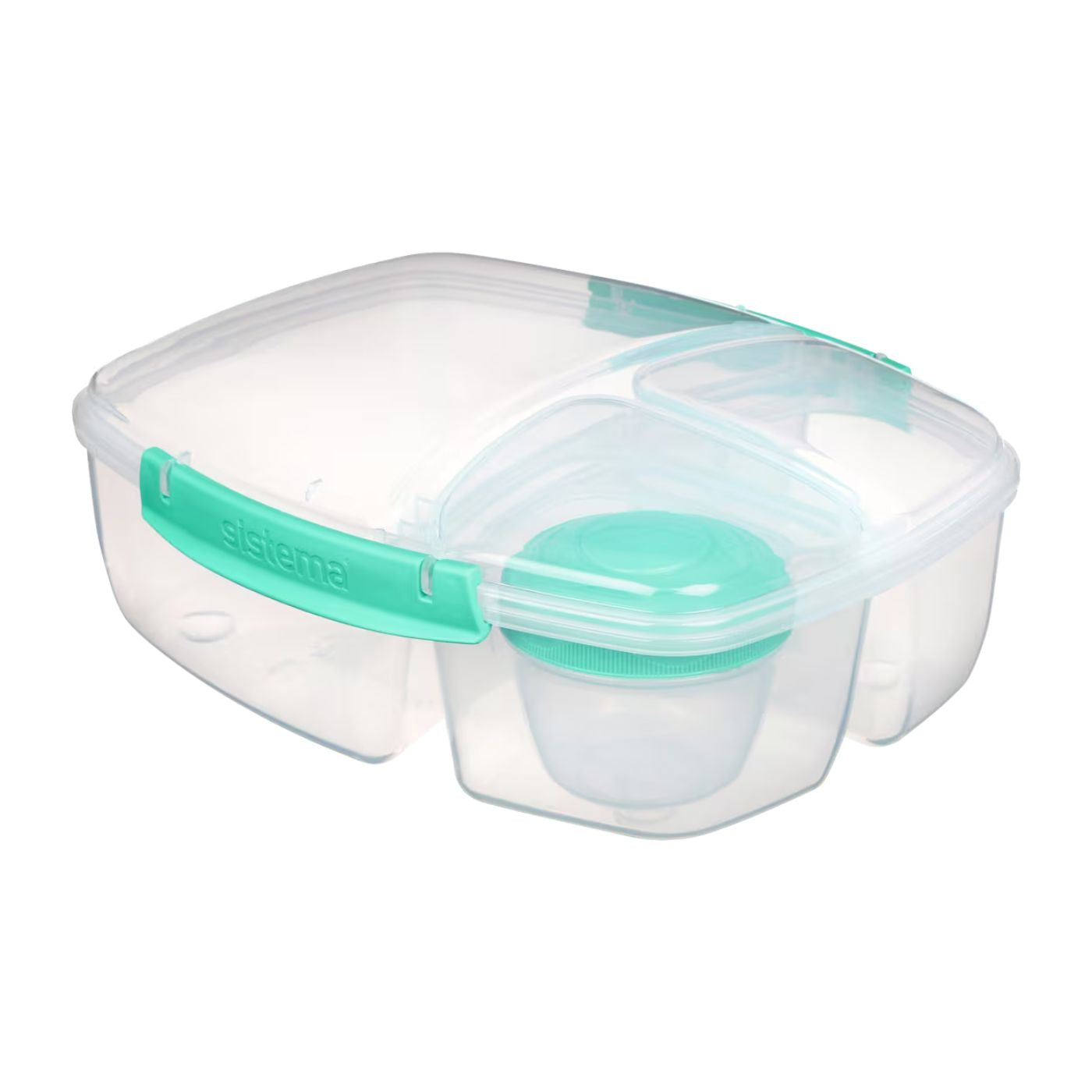 Sistema® 2L Triple Split TO GO™ with Yogurt Pot – Multi-Compartment Lunch Container