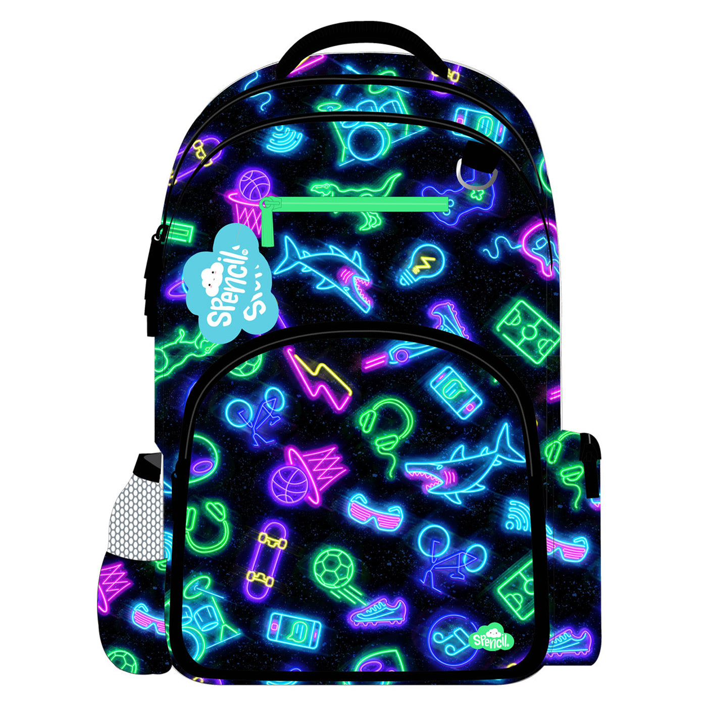 Spencil Backpack Neon Life 450 X 370mm School Depot NZ