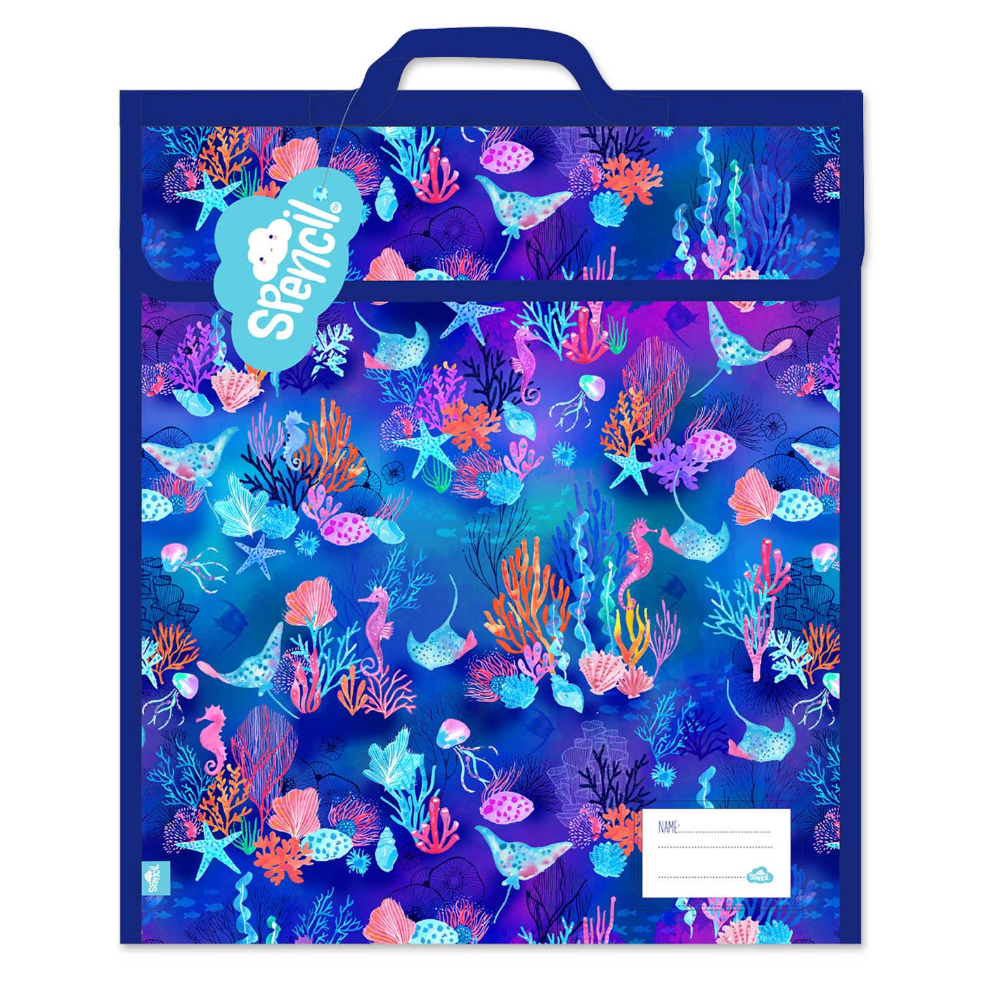 Spencil Homework & Book Bag Coral Garden 37 x 45cm