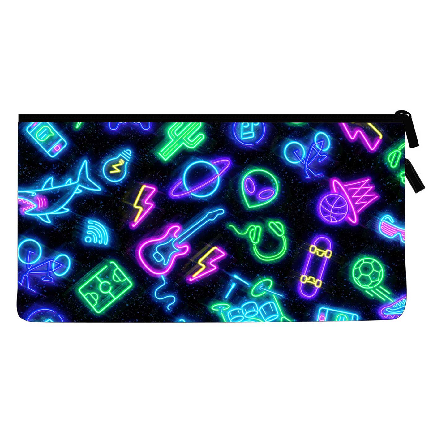 Spencil Pencil Case Twin Zip 34 x 17cm Neon Life