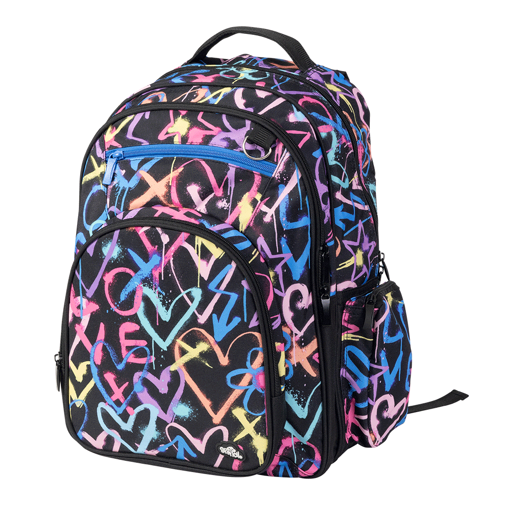 Spencil Big Kids Backpack – Hearts and Crosses