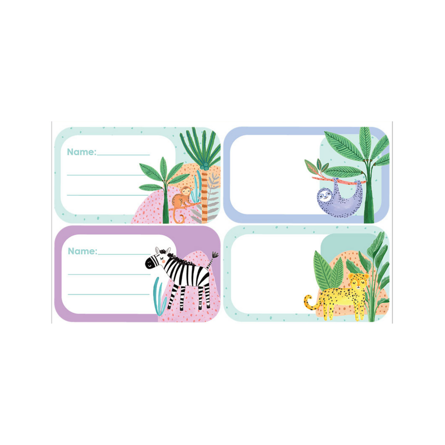 Spencil Self Adhesive Book Labels Wild Things Pack of 16