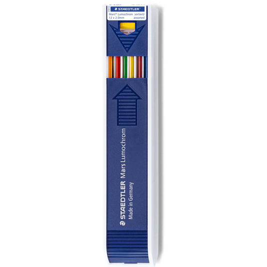 Staedtler Mars Drawing Leads 204-S Lumochrom 2mm Tube of 12 Assorted Colours