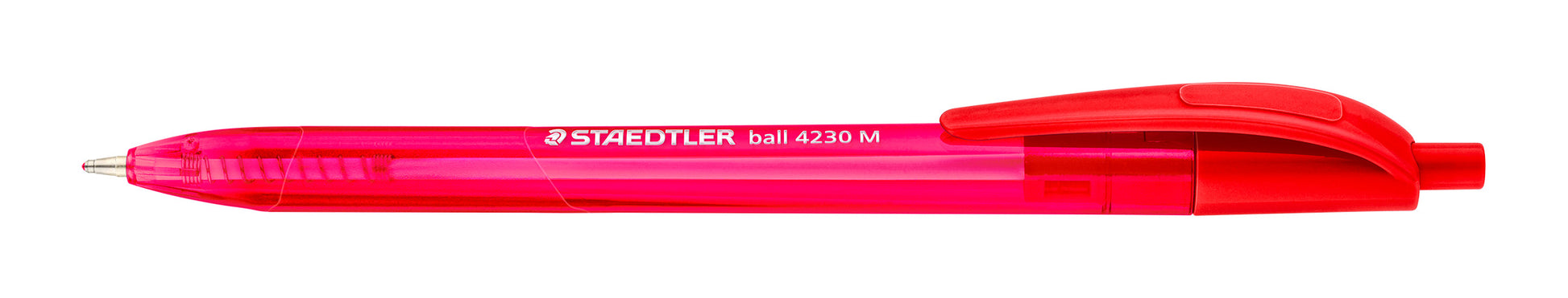 Staedtler Ballpoint Pen Triangular 4230 M-2 Retractable Medium Red