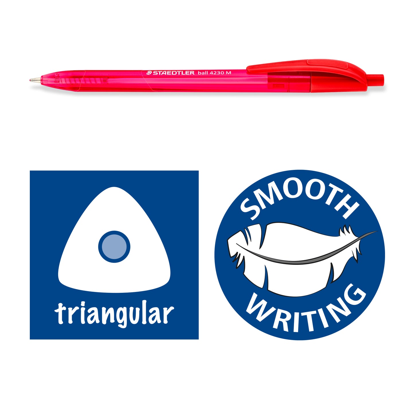Staedtler Ballpoint Pen Triangular 4230 MC8 Medium Pack of 8 Assorted Colours