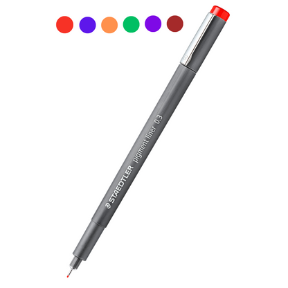 Staedtler Fineliner 308 Pigment Ink Pen Marsgraphic 0.3mm Assorted Colours