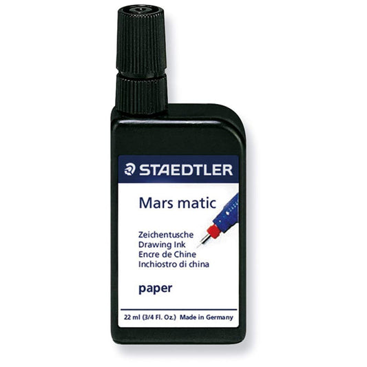 Staedtler Mars® Matic Drawing Ink 22ml for Paper and Film 745 R-9 Retardant Black