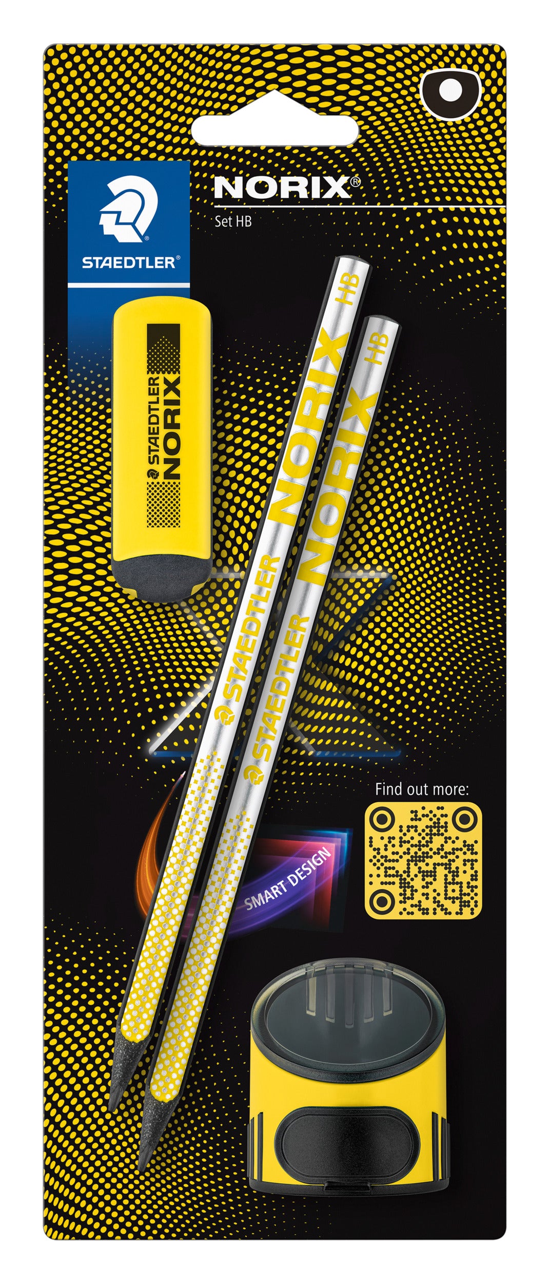 Staedtler NORIX 181 SBK2-1 HB Graphite Pencil Set with Eraser & Sharpener Yellow