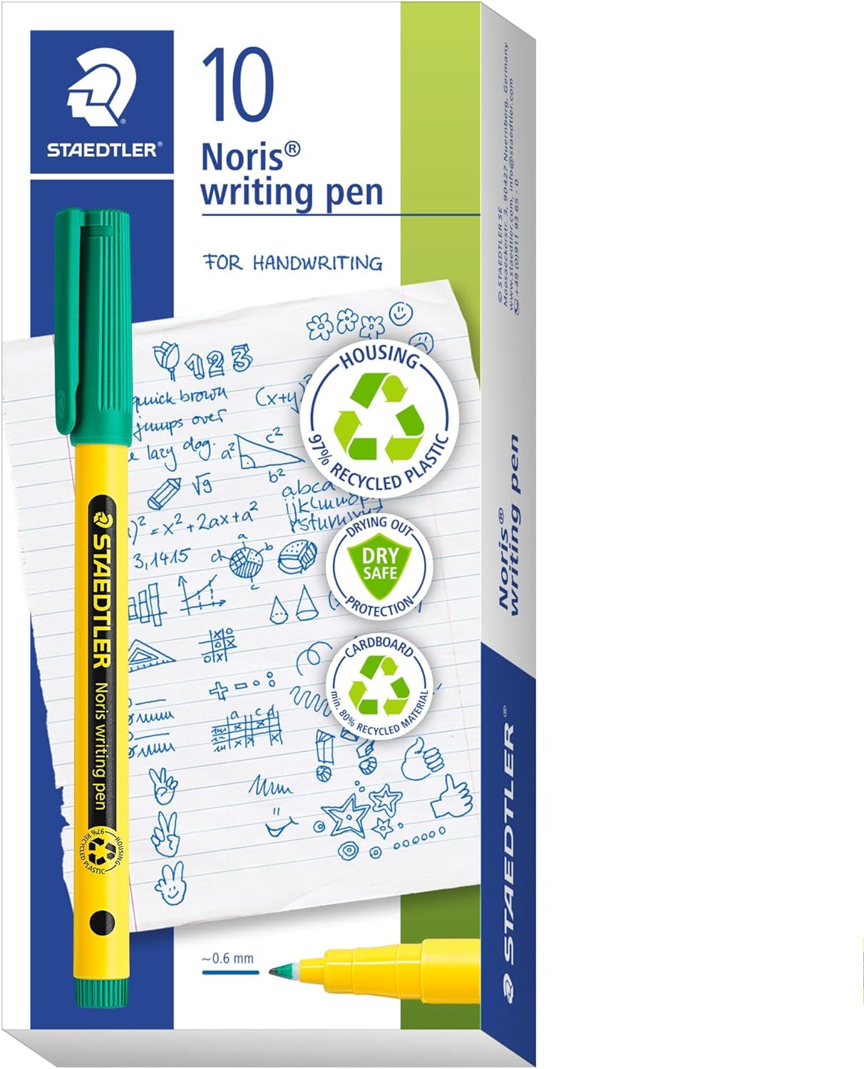 Staedtler Noris® Writing Pen 307-5 Fineliner 0.6mm Green