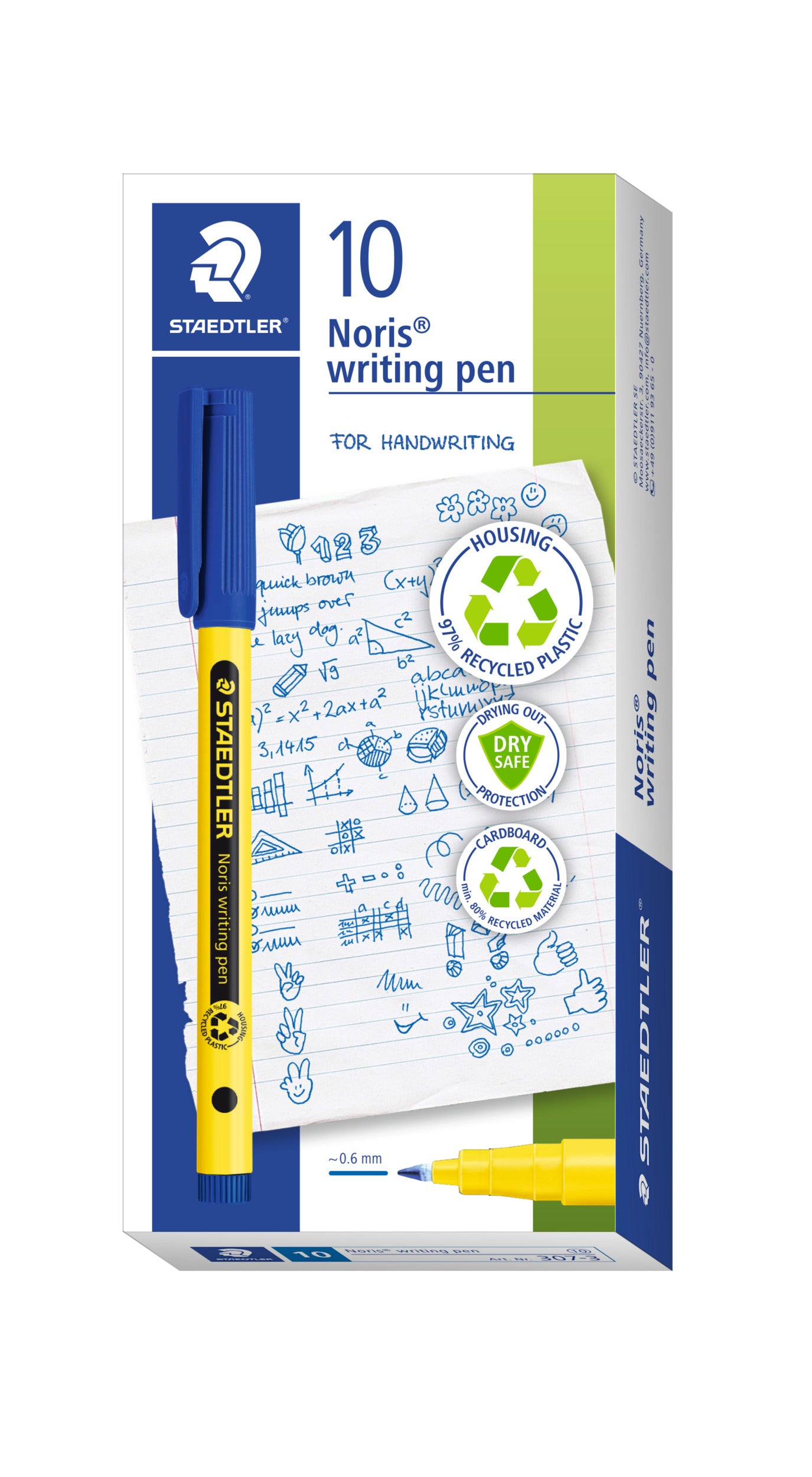 Staedtler Noris® Writing Pen 307 Fineliner 0.6mm Blue