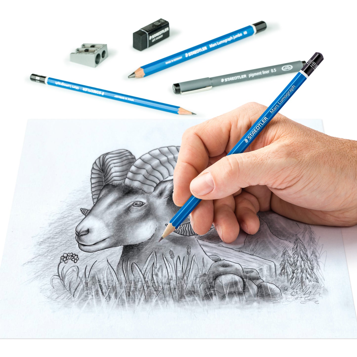 Staedtler Premium Drawing & Sketching Set Mars® Lumograph® 61 100  12pc