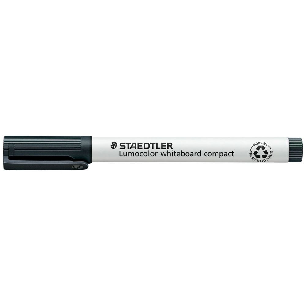 Staedtler Lumocolor Compact Whiteboard Markers 341-9 WP4 Black Wallet of 4