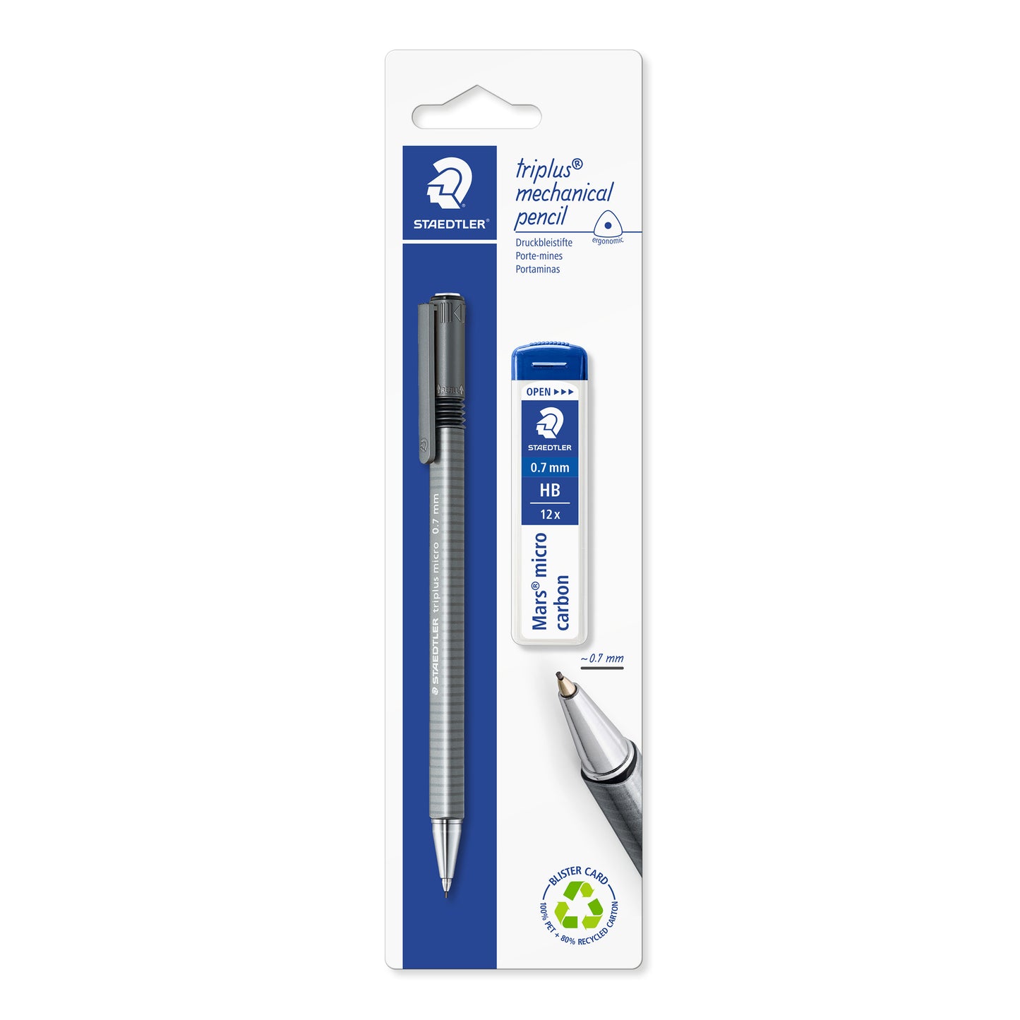 Staedtler Mechanical Pencil 774 Triangular with HB Lead Tube 0.7mm