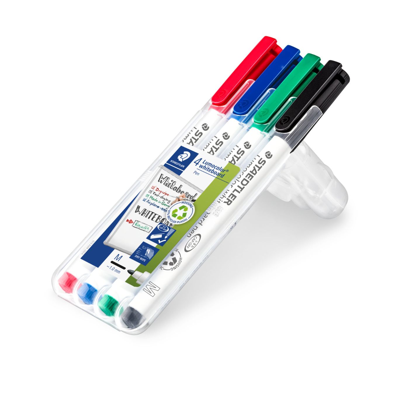 Staedtler Whiteboard Pen Lumocolor 301 Medium Tip 1mm Wallet of 4