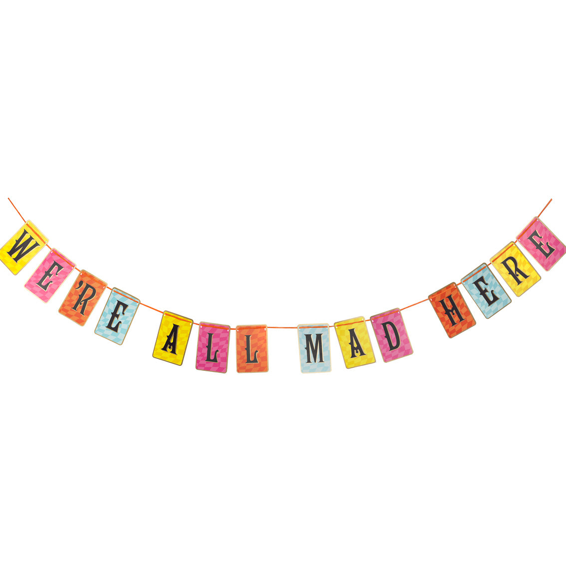 Talking Tables Alice in Wonderland Bright Multi Coloured Double Sided Bunting - 3m