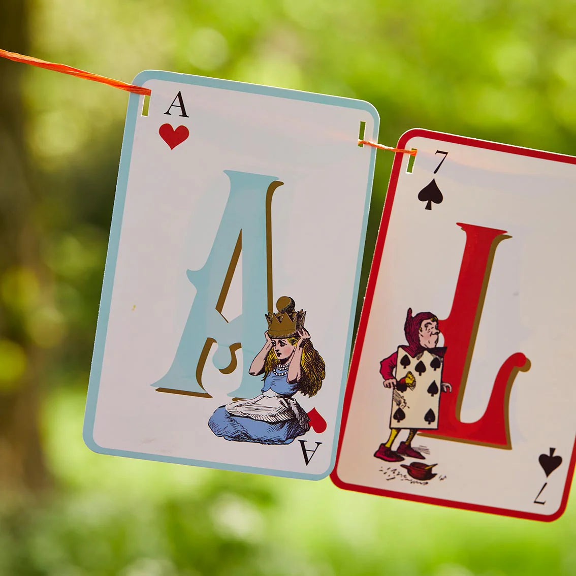 Talking Tables Alice in Wonderland Bright Multi Coloured Double Sided Bunting - 3m