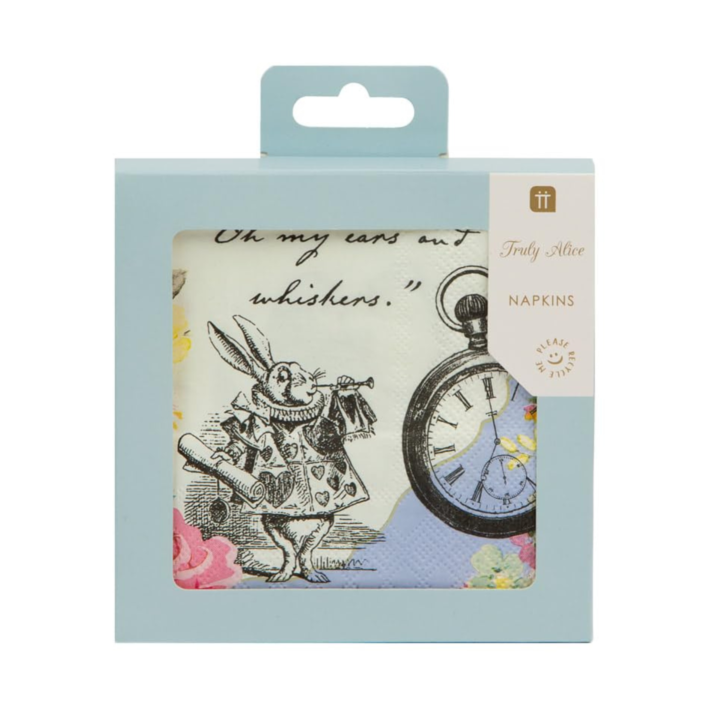 Talking Tables Truly Alice 25cm Cocktail Napkin Pack of 20