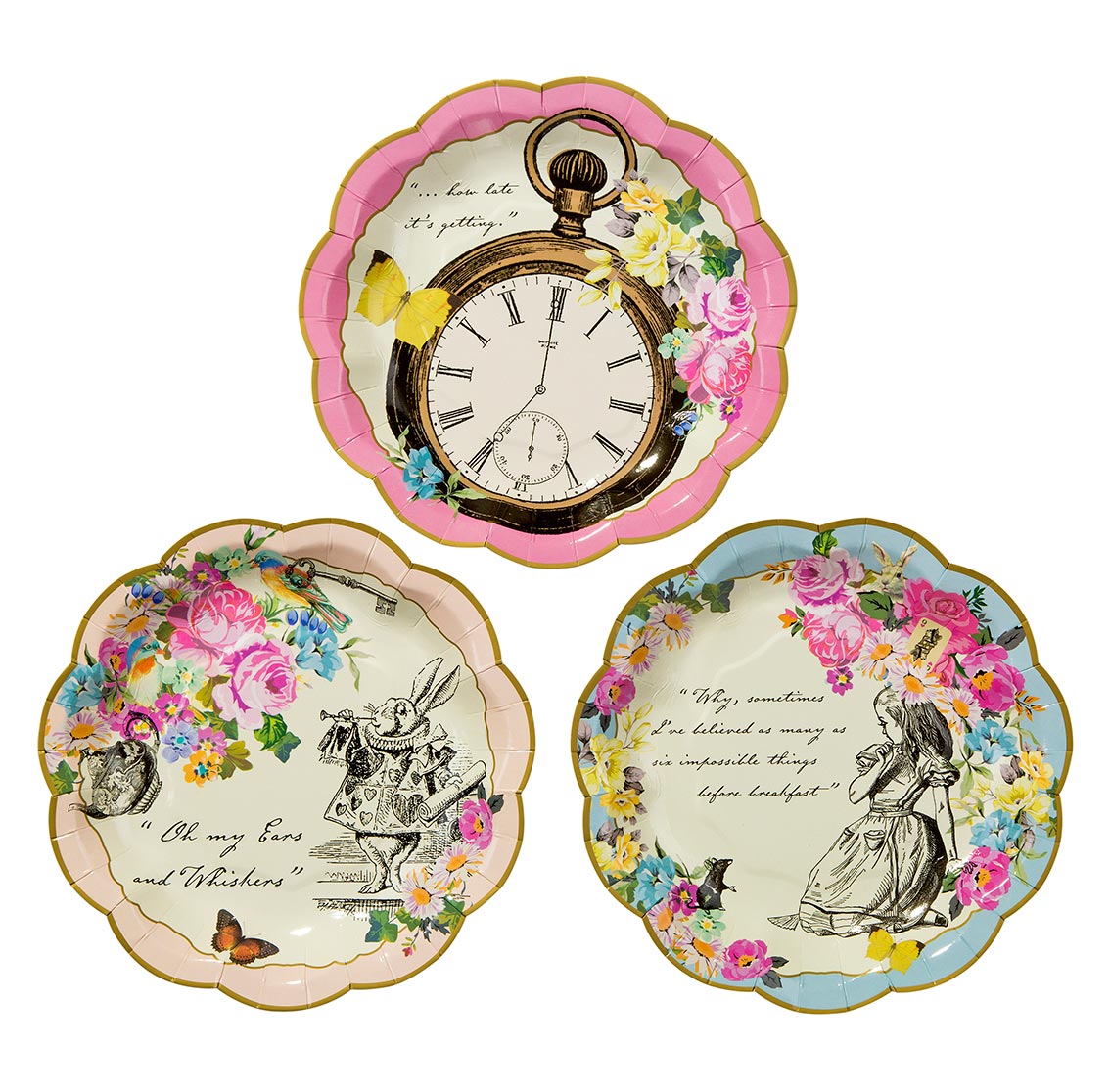 Talking Tables Truly Alice Plate Pack of 12