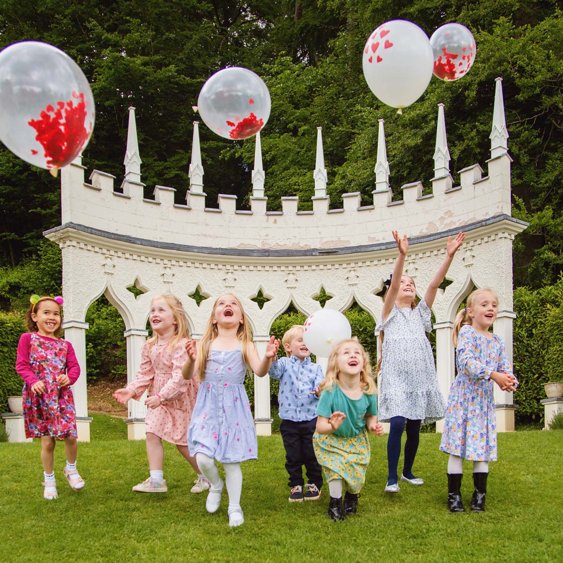 Talking Tables Truly Alice Red Heart Confetti And Printed Latex Balloons Pack of 12