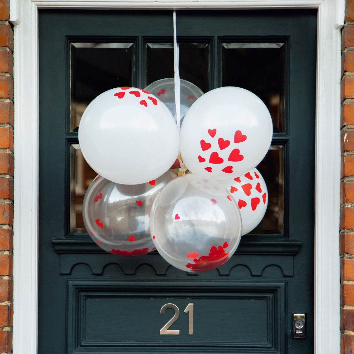 Talking Tables Truly Alice Red Heart Confetti And Printed Latex Balloons Pack of 12