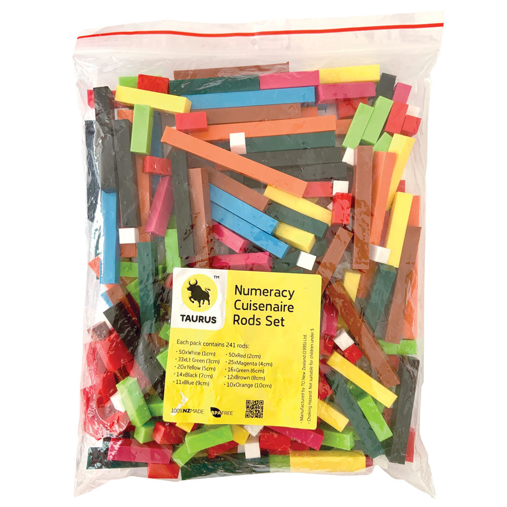 Taurus Numeracy Rods Set 241 Pieces | Cuisenaire Maths Rods