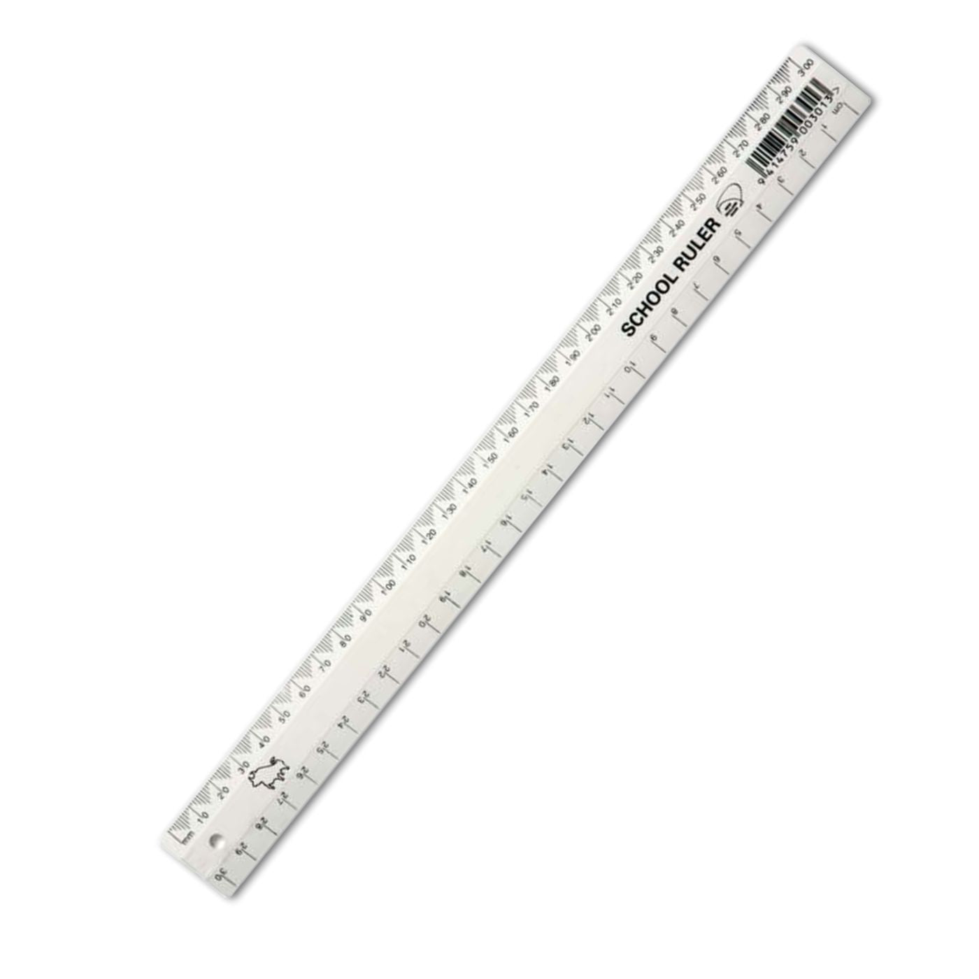Taurus School Ruler Plastic 30cm White
