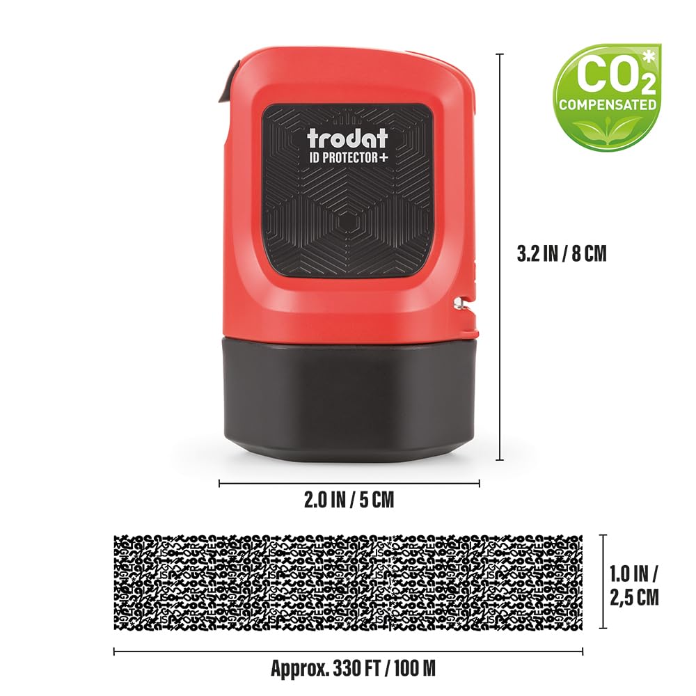 Trodat ID Protector+ Ink Roller with Integrated Box & Letter Opener (3-in-1)