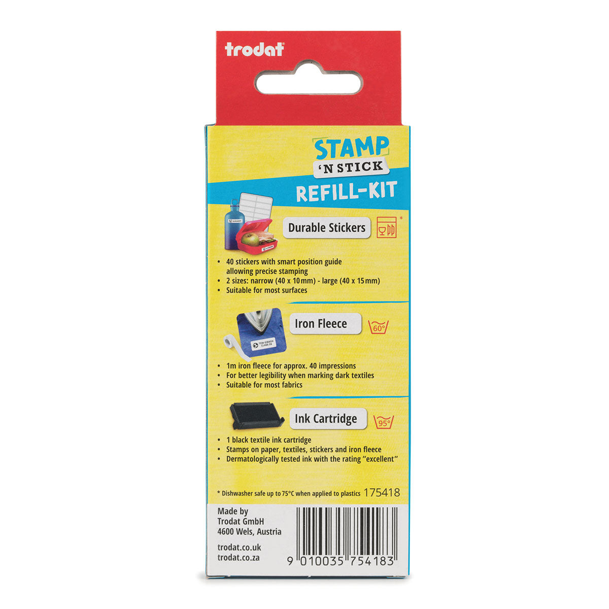 Trodat Personalised Labelling Stamp 'N Stick Refill Kit