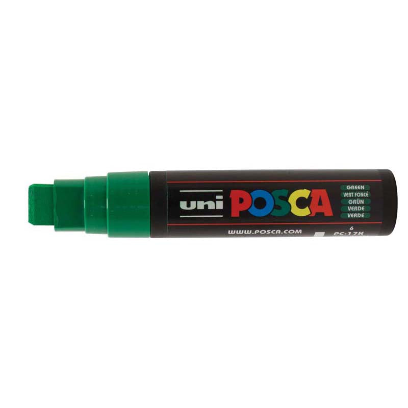 Uni Posca Paint Marker Extra-Broad Chisel Tip 15.0mm PC-17K Green