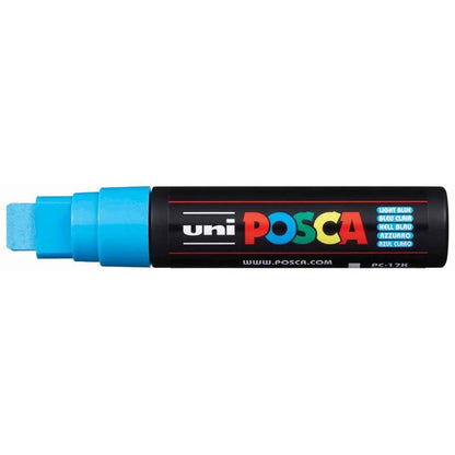 Uni Posca Paint Marker Extra-Broad Chisel Tip 15.0mm PC-17K Light Blue