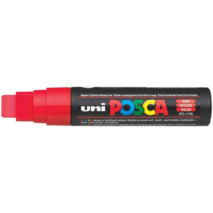 Uni Posca Paint Marker Extra-Broad Chisel Tip 15.0mm PC-17K Red