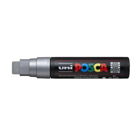 Uni Posca Paint Marker Extra-Broad Chisel Tip 15.0mm PC-17K Silver