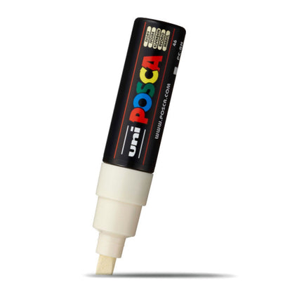 Uni Posca Paint Marker Bold Chisel Tip 8.0mm PC-8K Ivory
