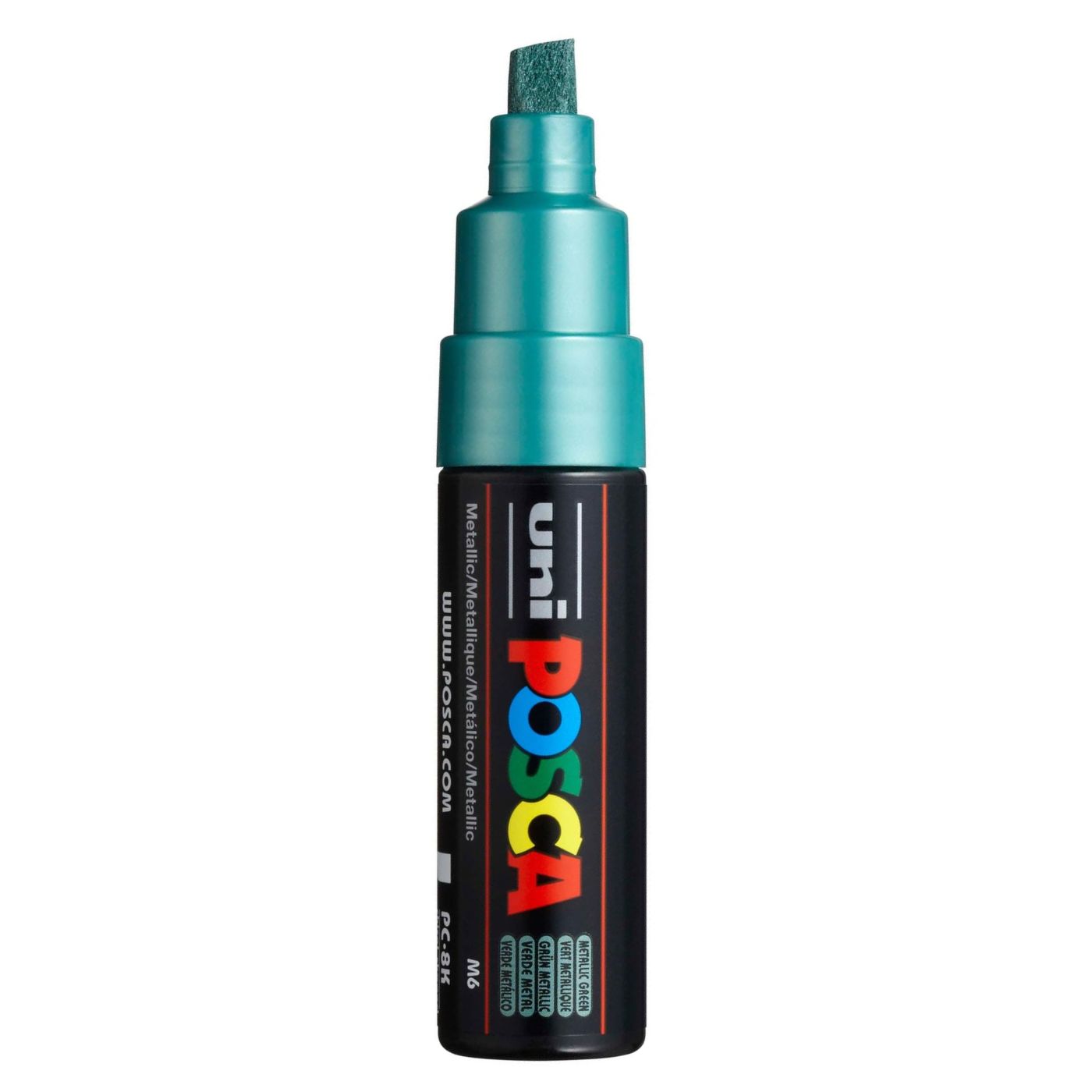 Uni Posca Paint Marker Bold Chisel Tip 8.0mm PC-8K Metallic Green