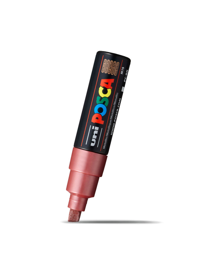 Uni Posca Paint Marker Bold Chisel Tip 8.0mm PC-8K Metallic Red