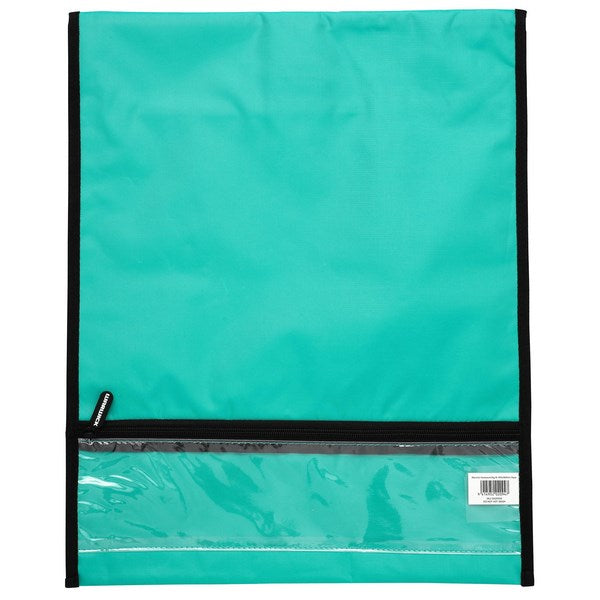Warwick Homework Book Bag Hook & Loop Large 29x36cm Aqua