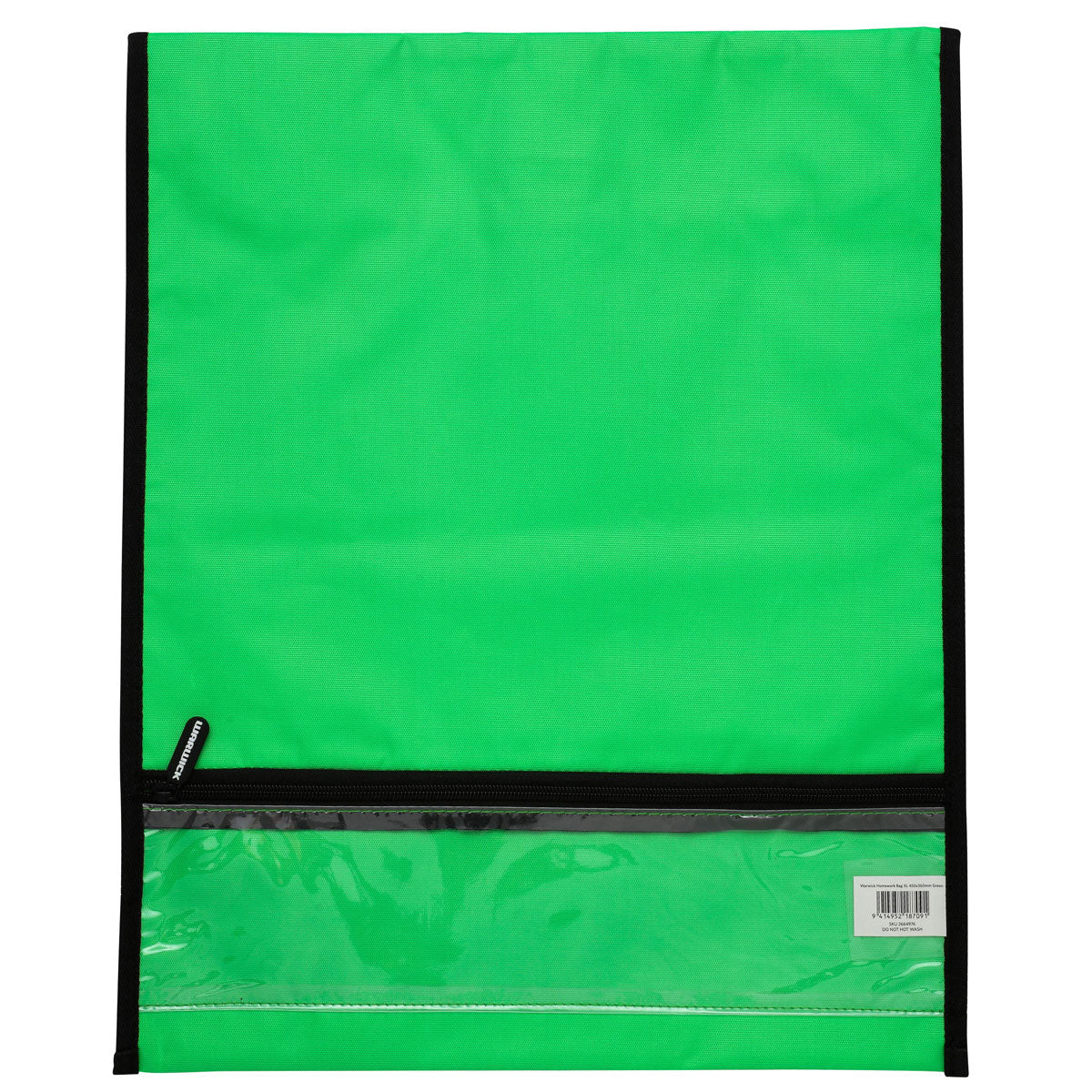 Warwick Homework Book Bag Large 29 x 36cm Green
