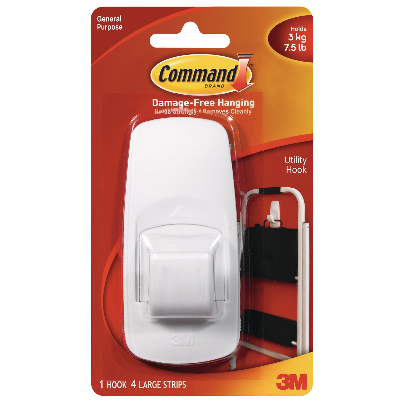 3M Command™ Adhesive Utility Hook Jumbo Pack of 1
