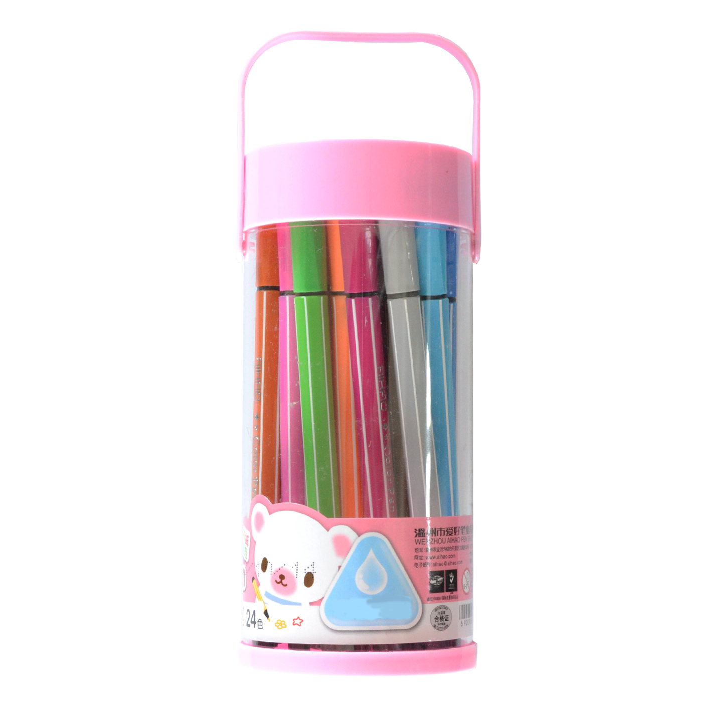 AIHAO Felt Tips Pink Bucket of 24