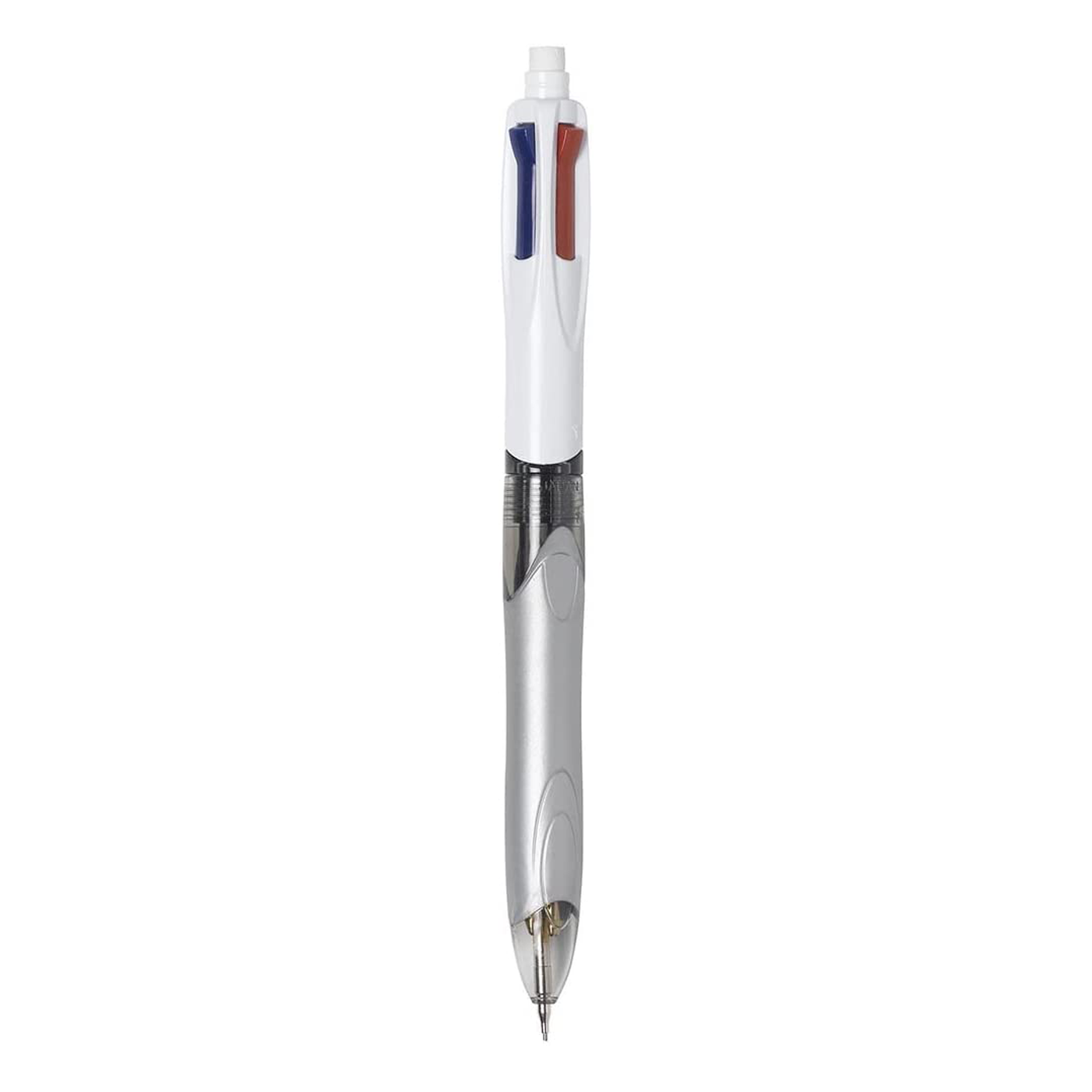 BIC Retractable Ballpoint Pen and HB Pencil Pack 4 Colour 3+1 with 12 Leads & Eraser