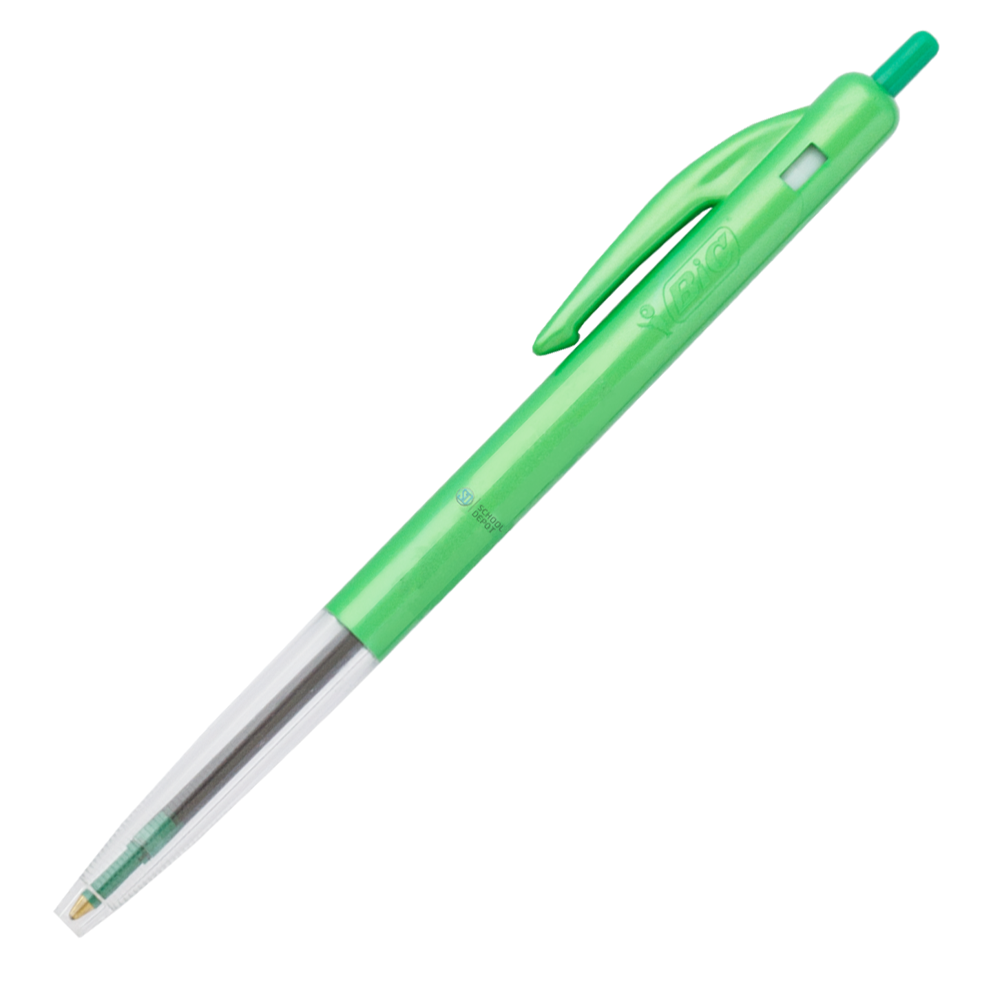 Bic Clic Green Ballpoint Pen Medium Tip
