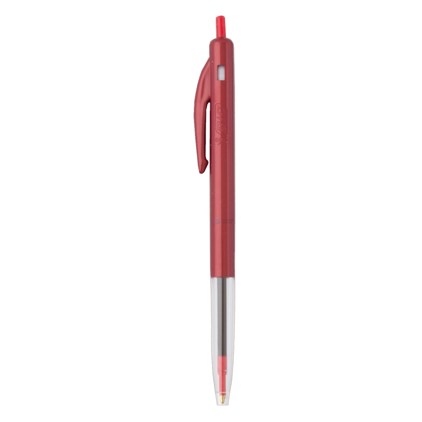 Bic Clic Red Ballpoint Pen Medium Tip