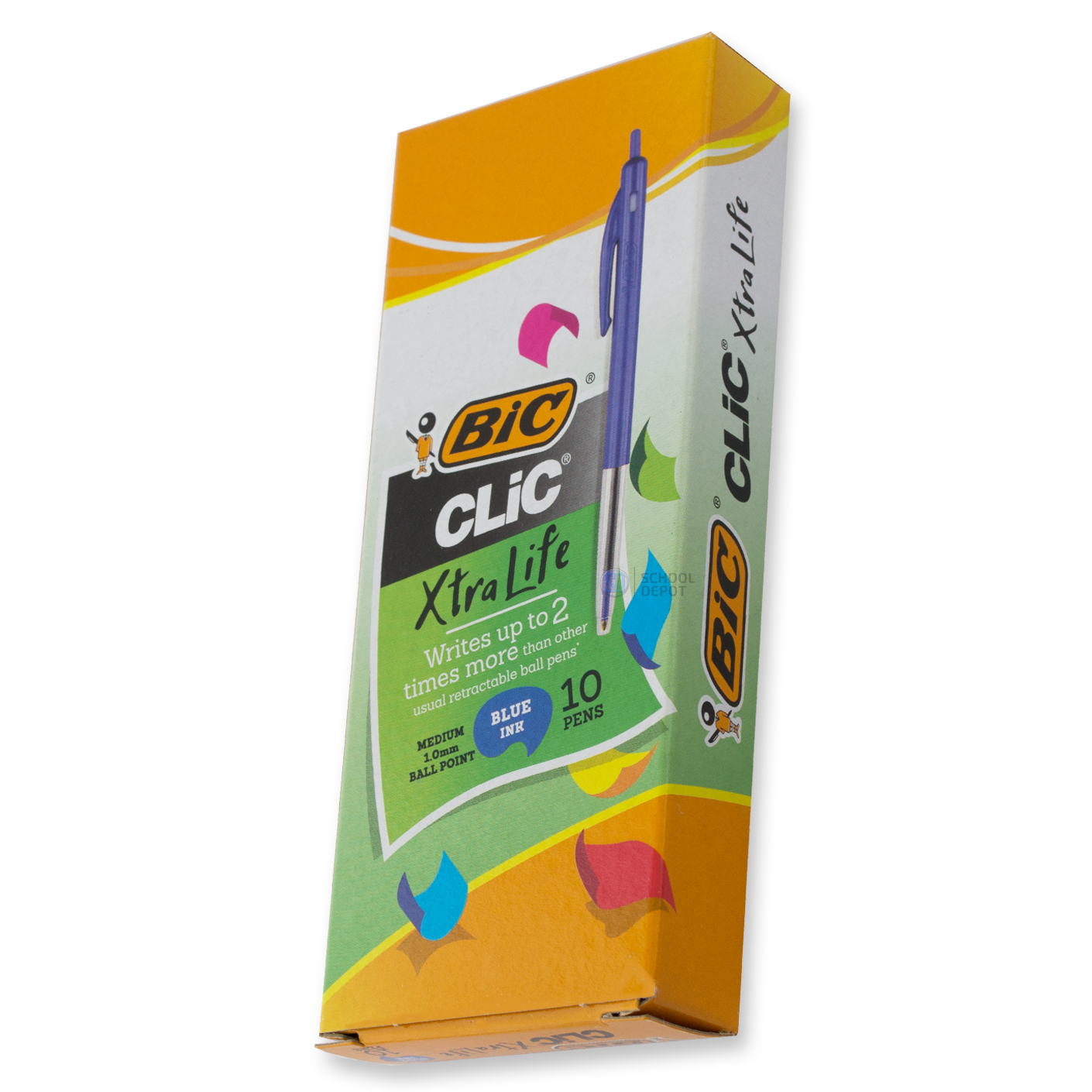 Bic Clic Blue Ballpoint Pen Box of 10