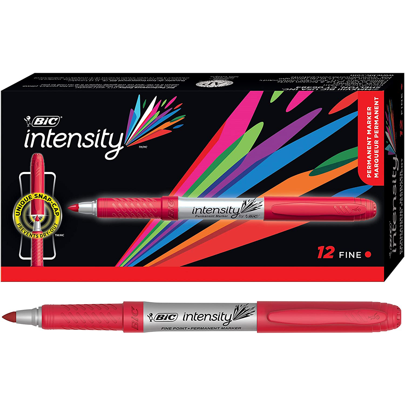 BIC Intensity Permanent Marker Bullet Tip Fine Red