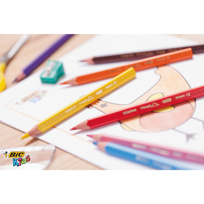 BiC Kids Evolution Triangular Colouring Pencils 12 Pack - School Depot NZ